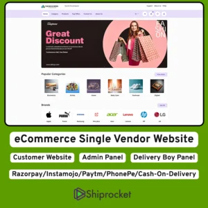 eCommerce Single Vendor Website Development