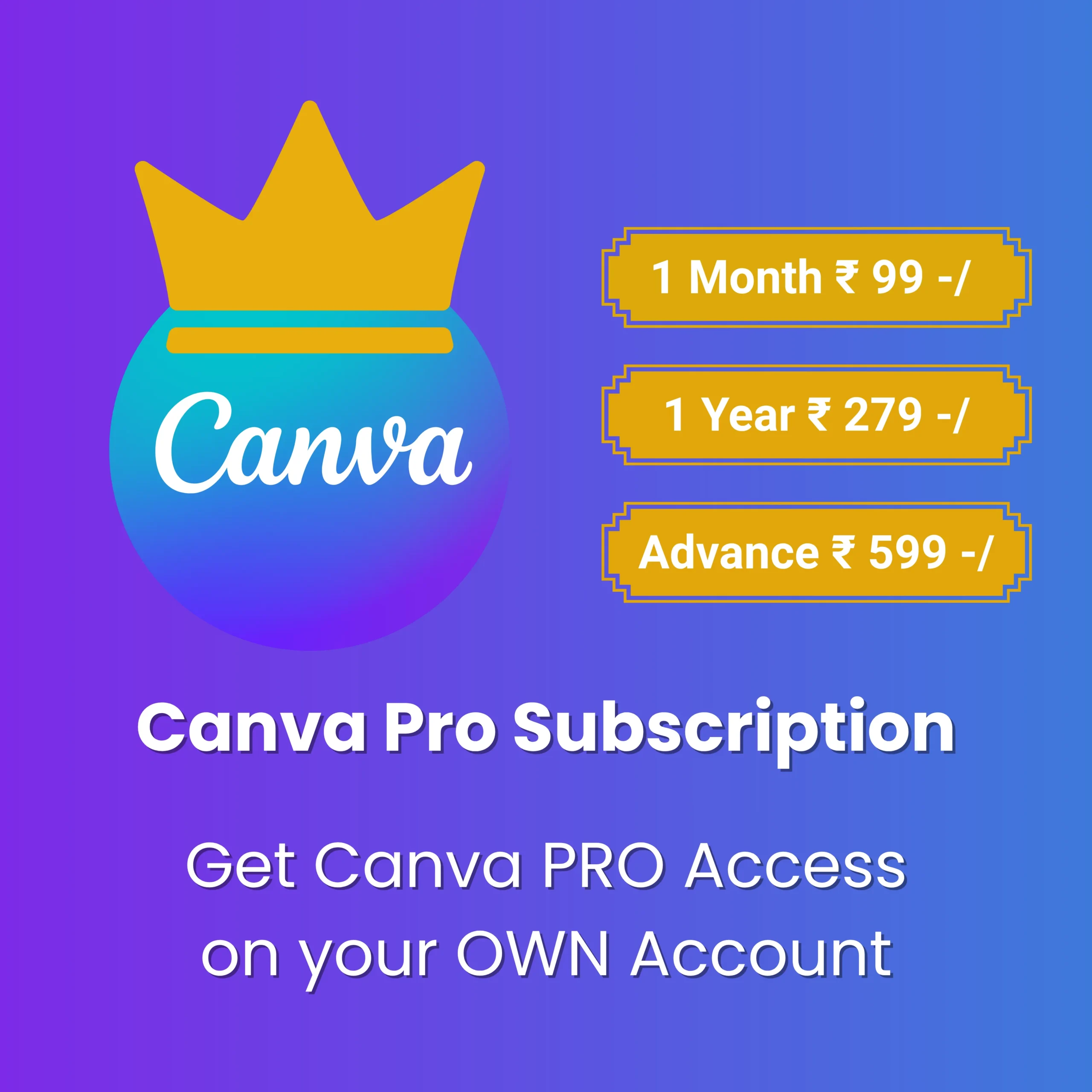Canva Pro Subscription Low Price
